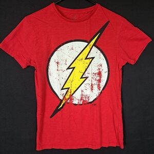 DC Comics "The Flash" T-Shirt, Red, Big Kids Sz S